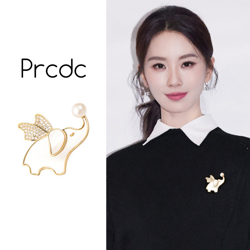 卡通可爱小象胸针轻奢高级感图片