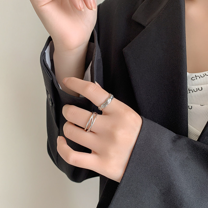 小众设计简约双层戒指女冷淡风套戒个性时尚可调节指环轻奢食指戒,饰品/流行首饰/时尚饰品新,戒指/指环,淘宝优惠券,粉丝福利购,淘宝优惠卷