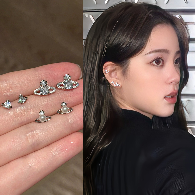 土星珍珠款耳环套装新款