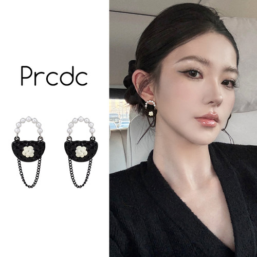 气质珍珠款耳环女士花朵流苏耳饰