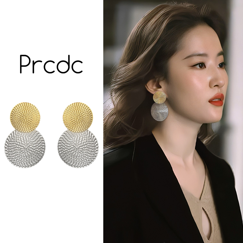 轻奢气质双色耳环女士