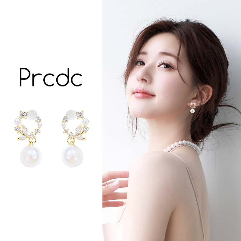 独特设计珍珠款螺旋耳夹