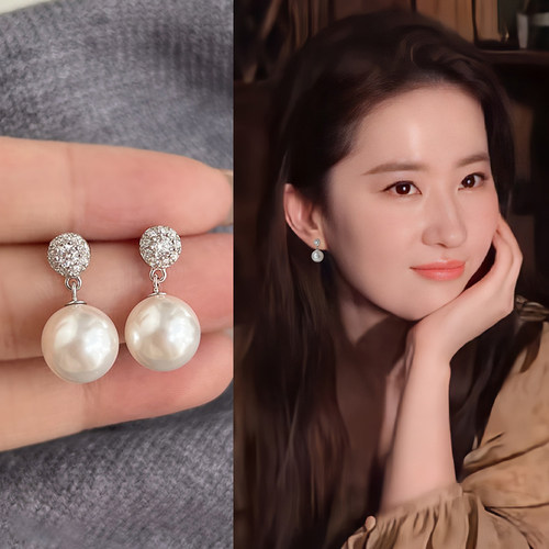 法式气质珍珠款耳环女小众
