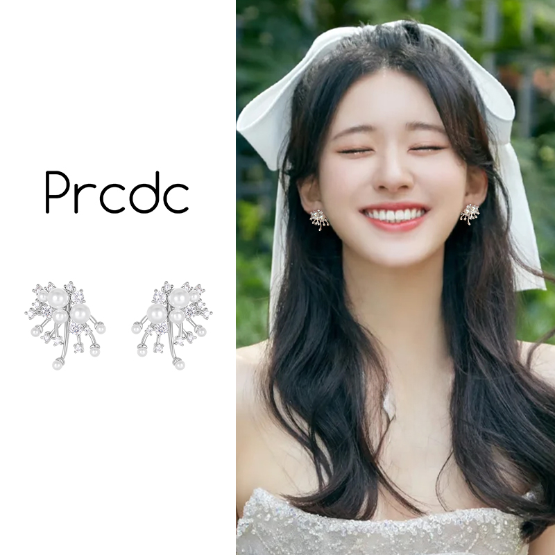 设计感银色珍珠款蚊香盘耳夹