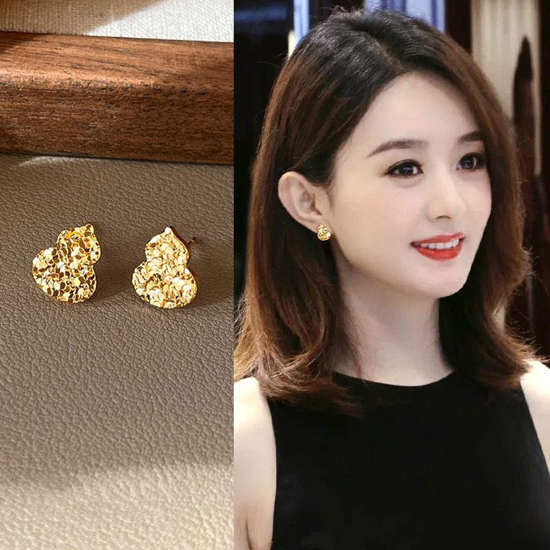 金色轻奢高级感葫芦耳钉