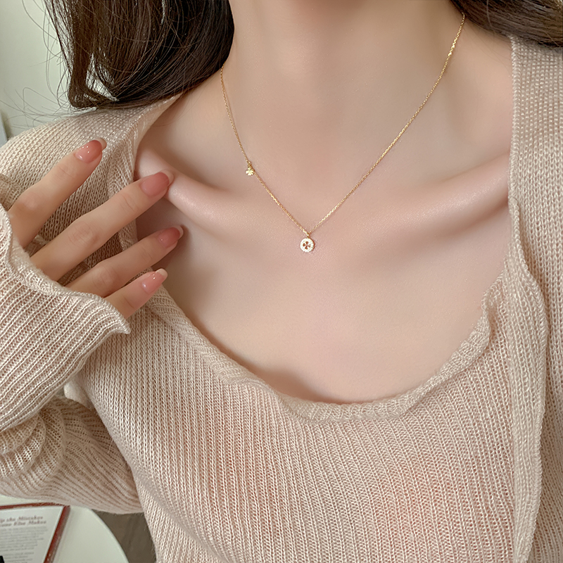 金色时尚简约轻奢项链女