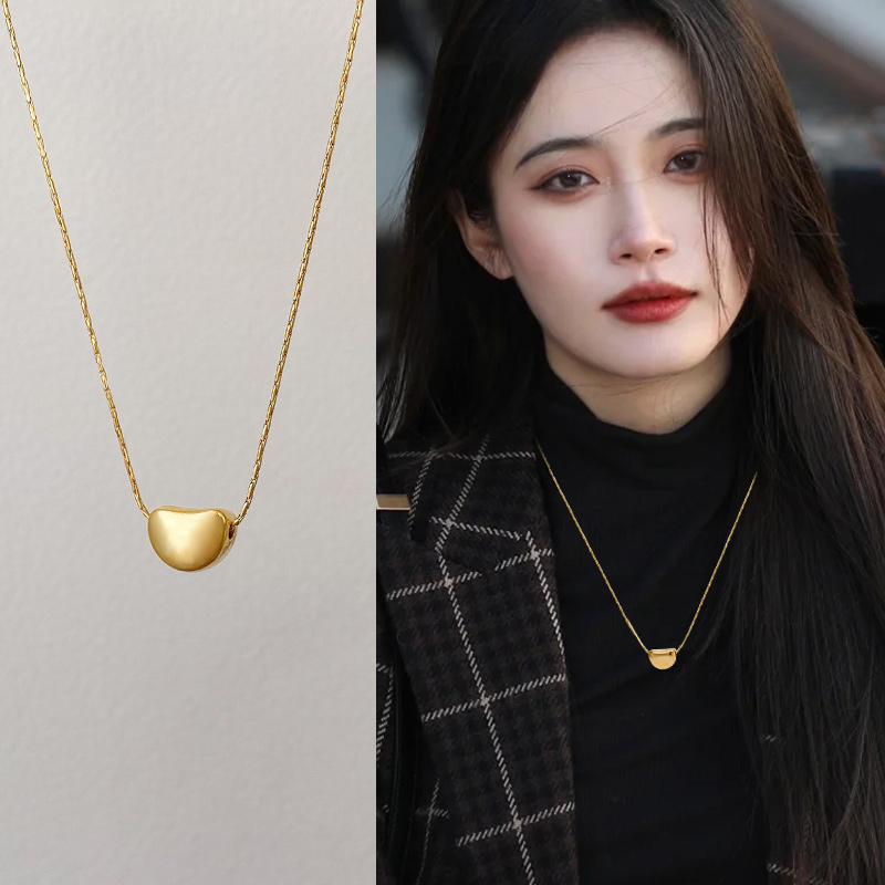 简约时尚金色豆豆项链