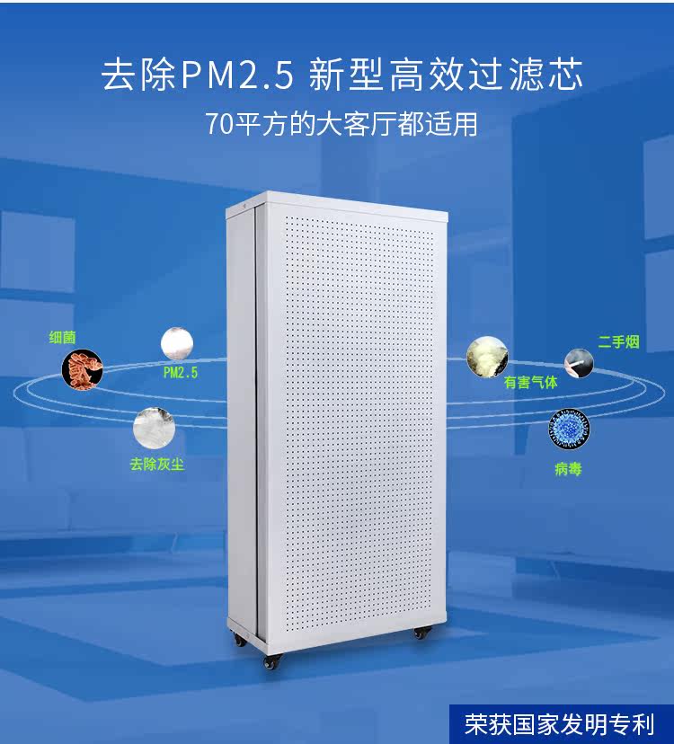 恒博工业学校室内粉尘PM2.5雾霾FFU空气净化器 家用FFU百级过滤芯