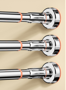 免打孔伸缩晾衣杆卫生间凉挂浴帘杆子窗帘杆不锈钢衣柜挂衣服撑杆