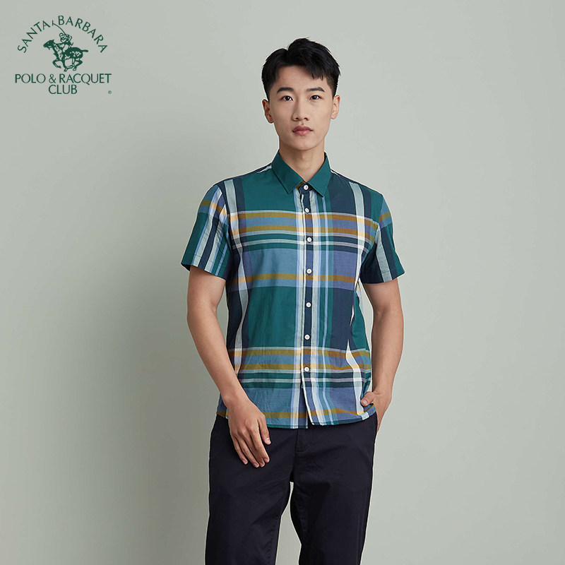 圣大保罗翻领短袖休闲衬衫