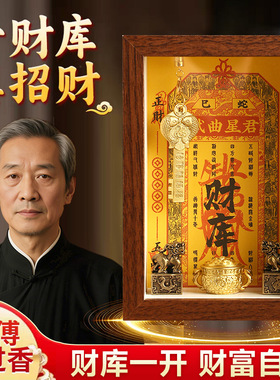 五路财神爷摆件开财补库相框金钥匙招财聚宝盆貔貅发财摆台2025年