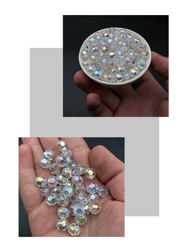 Акриловый пластик с прямыми видами фэнтезийного цвета A-класса 32 прозрачные угловые бусины