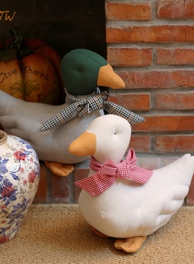 可爱布艺偶围巾鸭子安抚玩偶装饰