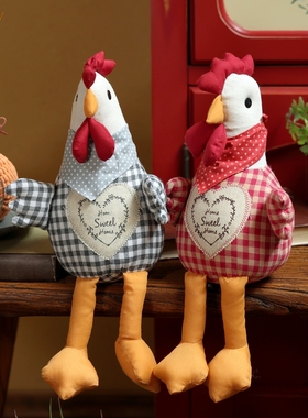 手工布艺小鸡可爱田园家居摆件