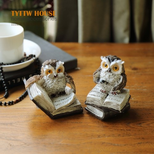 家居摆件树脂美式风看书家居摆设