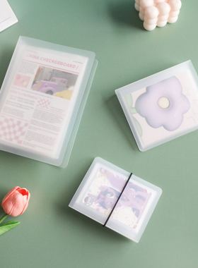 简约透明插页一宫格卡册3寸收藏册明信片小卡收纳册4567寸相册本