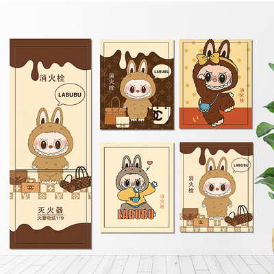 卡通动漫拉布布消防栓贴画