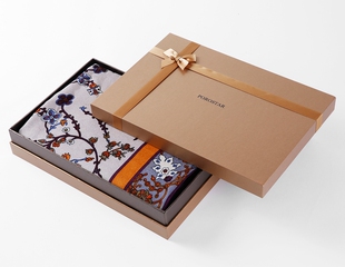 优顺锦高端真丝拉绒大披肩超大号包装礼盒硬壳高大上档次面子