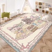 ins风客厅家用仿羊绒地毯房间地垫加厚满铺沙发茶几垫卧室床边毯