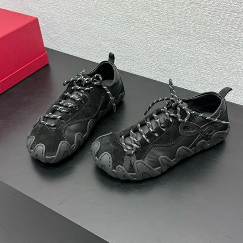 丑萌八爪鱼德训鞋鞋复古绑带设计女厚底圆头舒适户外休闲鞋真皮鞋