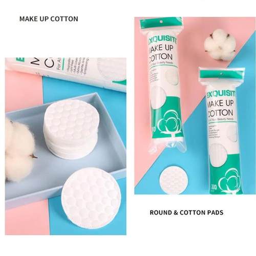 100 Pcs Facial Puff Cotton Pads Disposable Makeup Accessorie