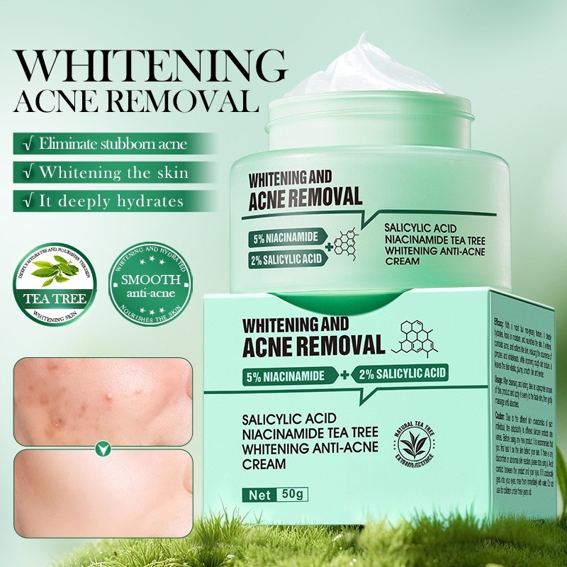 烟酰胺茶树面霜Niacinamide Tea Tree Whitening Anti-Acne Cream