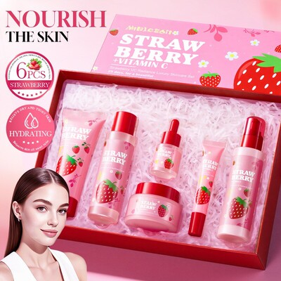 草莓VC奢护6件套 Strawberry VC Radiance Luxury Skincare Set