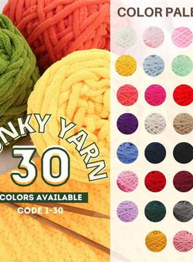 Extra thick line wool thick Knittin yarn hand-knitted scarf