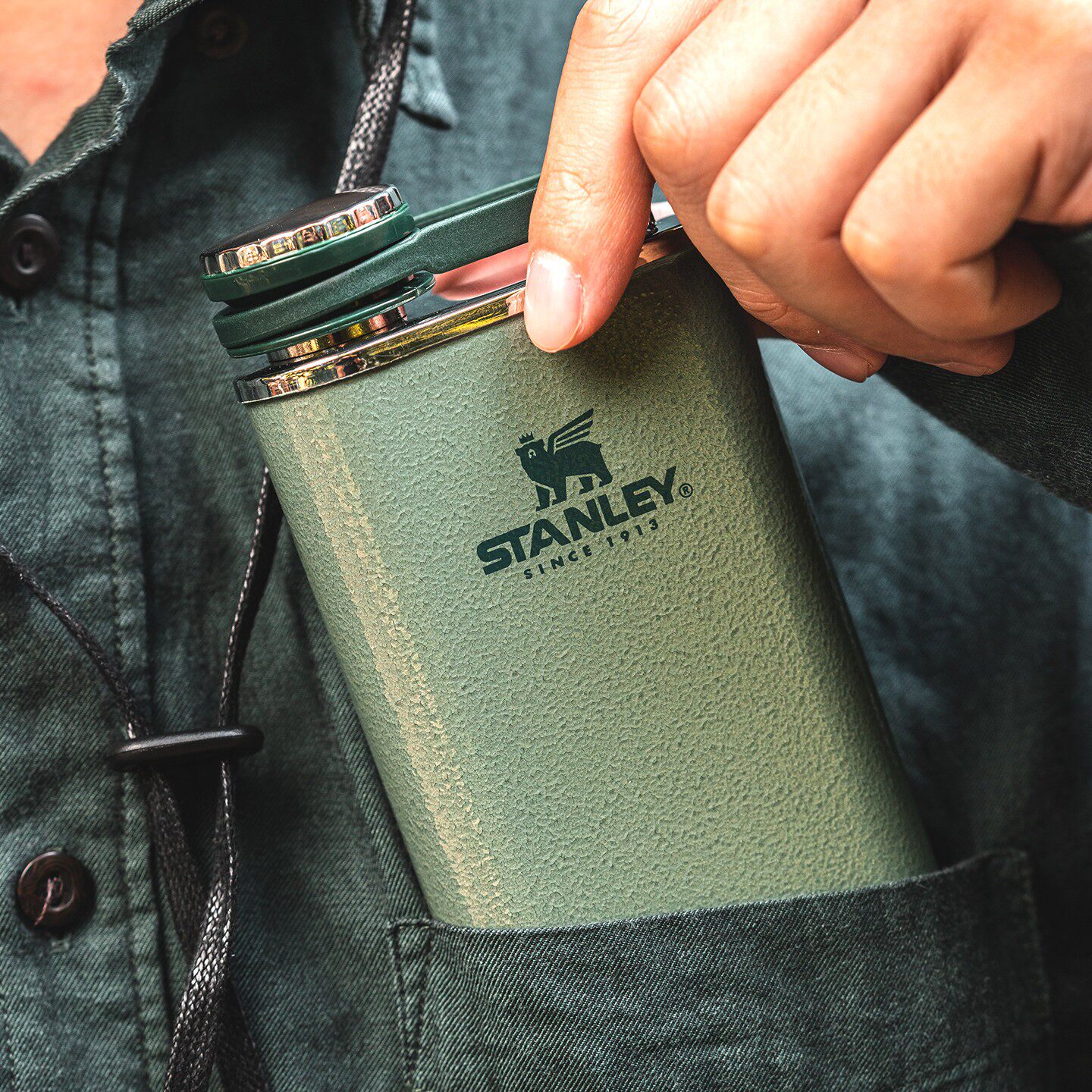 团购专享stanley小酒壶便携式户外便随身迷你白酒壶不锈钢复古