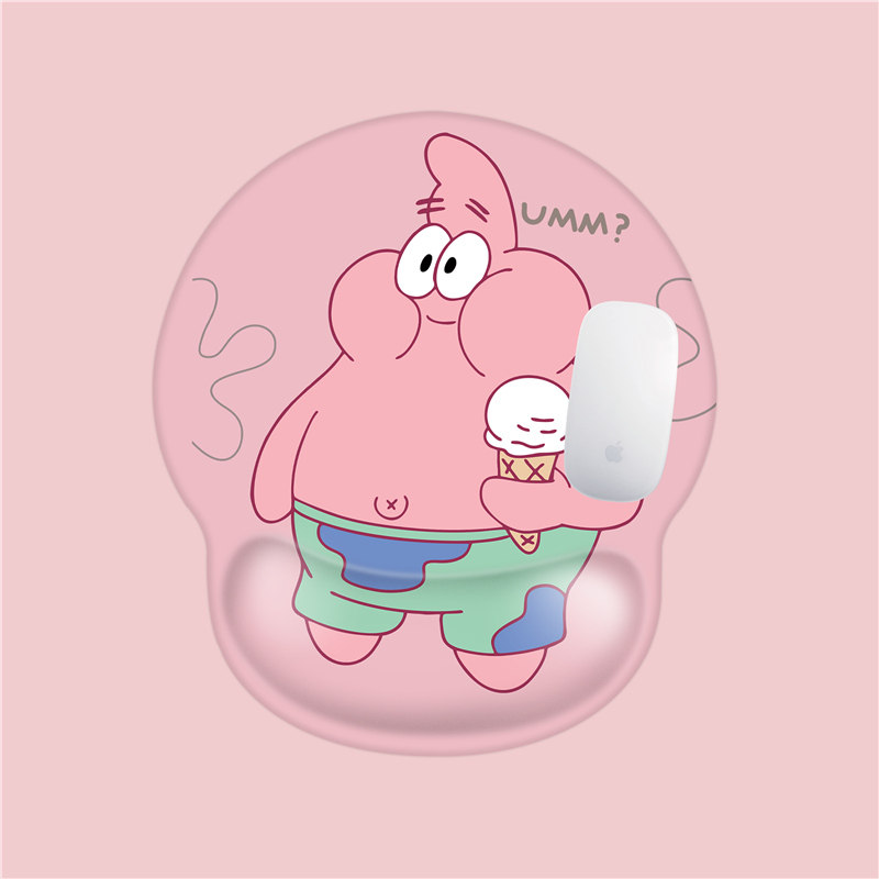 派大星卡通小清新可爱文艺办公电脑鼠标垫护腕硅胶软垫女生鼠标手