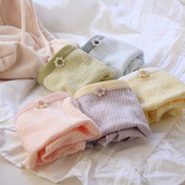 100棉婴儿泡泡棉亲肤舒适纯棉裆糖果撞色中腰女士内裤 少女三角裤