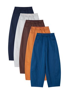 夏季天丝亚麻新品超薄冰感高腰显瘦窄版弯刀裤9分休闲裤（2629）