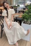 【现货】新中式套装提花盘扣衬衫半身裙两件套5030P145K218，女装套装/套裙，2C166