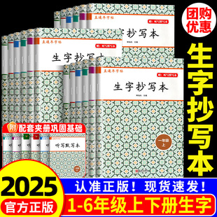 开源图书 2025新版 生字抄写本 小学直通车字帖 学生字卡片  一二三四五六年级上下册 赠听写本 人教版KY