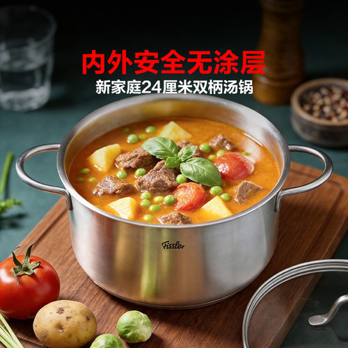 fissler菲仕乐新家庭不锈钢汤锅