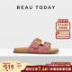 编织拖鞋 女凉拖 女夏季 勃肯凉鞋 夏日音乐会 BeauToday平底凉鞋