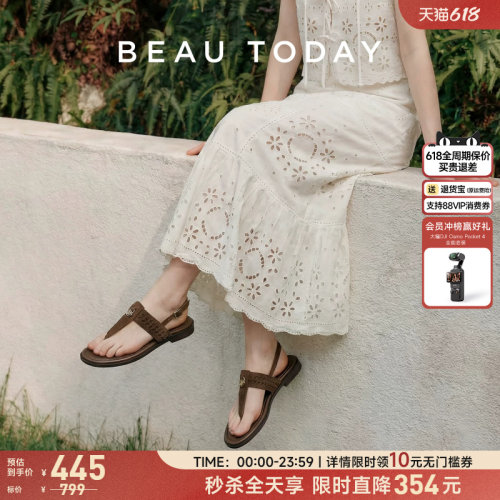 BeauToday罗马凉鞋夏季外穿凉鞋