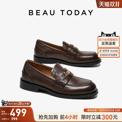 BeauToday金币乐福鞋miu系小皮鞋