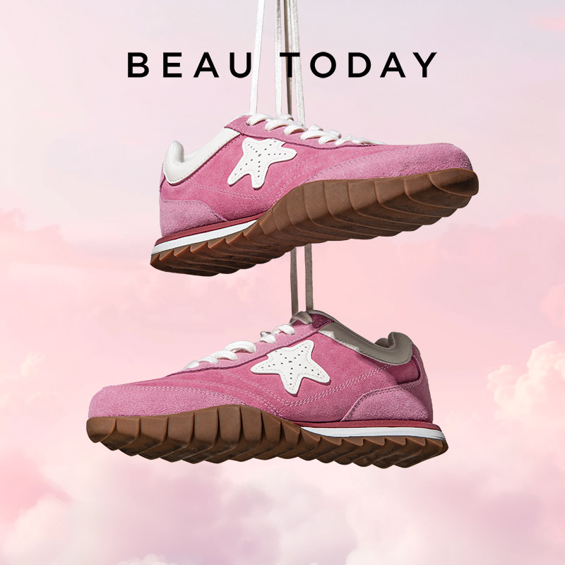 BeauToday粉色德训鞋女款2025新款秋季鞋子休闲,女鞋,德训鞋,淘宝优惠券,粉丝福利购,淘宝优惠卷