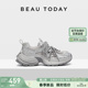女款 银色运动鞋 2026新款 巨好看增高厚底鞋 女 春季 BeauToday老爹鞋