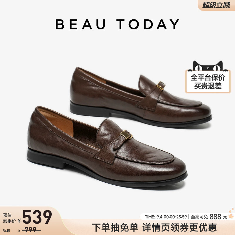 BeauToday乐福鞋英伦风小皮鞋图片