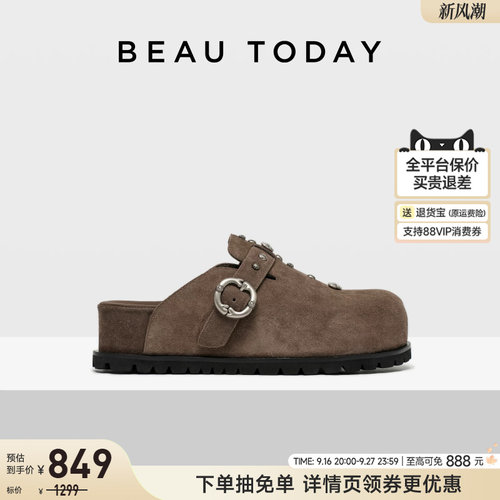 BeauToday厚底勃肯鞋真皮