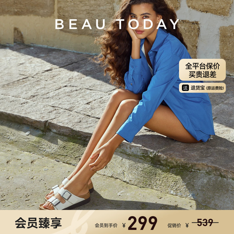 BeauToday凉拖勃肯鞋沙滩凉鞋女图片
