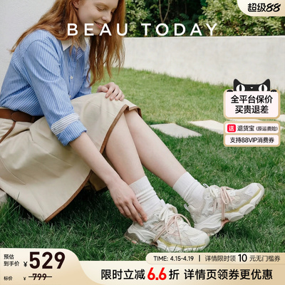 BeauToday厚底老爹鞋女款跑步鞋