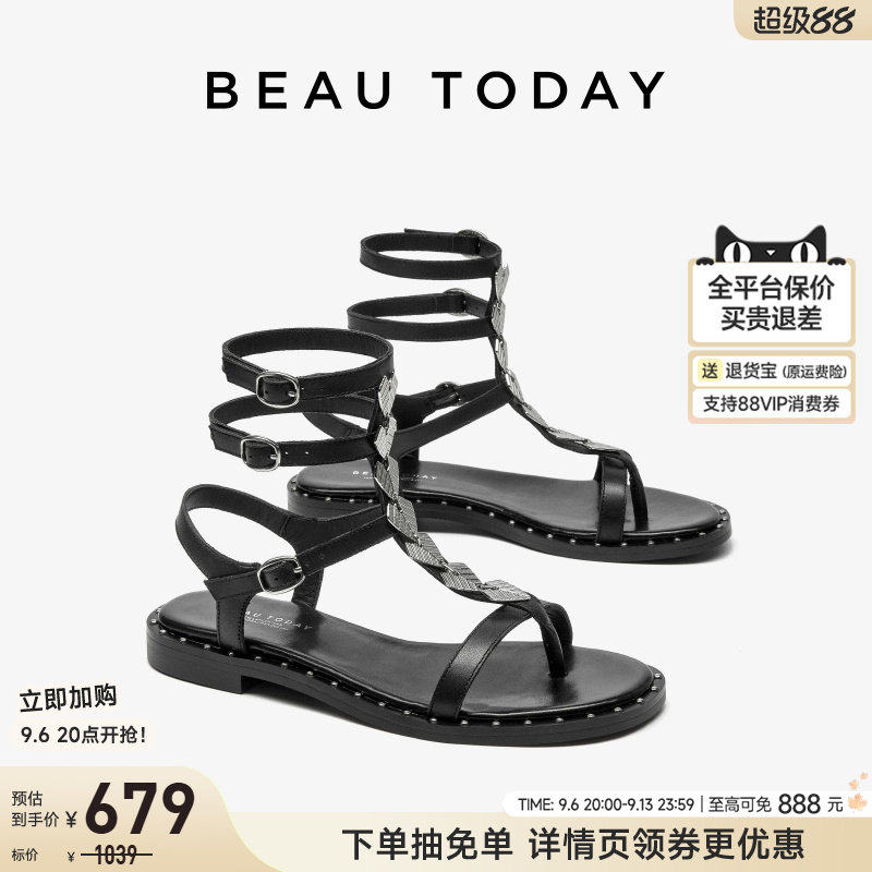 罗马凉鞋外穿夹趾凉鞋图片