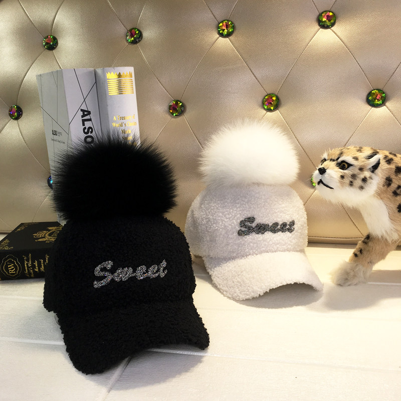 秋冬季羊羔绒保暖帽子女休闲百搭毛球鸭舌帽学生时尚水钻棒球帽潮,服饰配件/皮带/帽子/围巾,帽子,淘宝优惠券,粉丝福利购,淘宝优惠卷