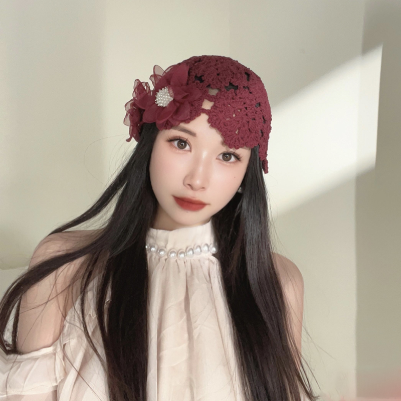 针织帽出游优雅女春夏秋帽子