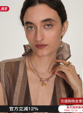 DACCORD花瓣双层串珠项链锁骨链