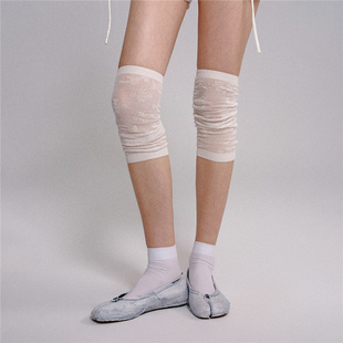 真丝亚麻百搭护膝袜蕾丝膝袜女潮流袜子 新款 tokokkino 2025夏季