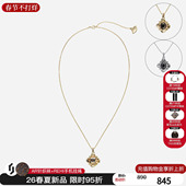 cotemp 小花宝石项链鎏金锁扣锁骨链空雕花小书项链 26春夏新款